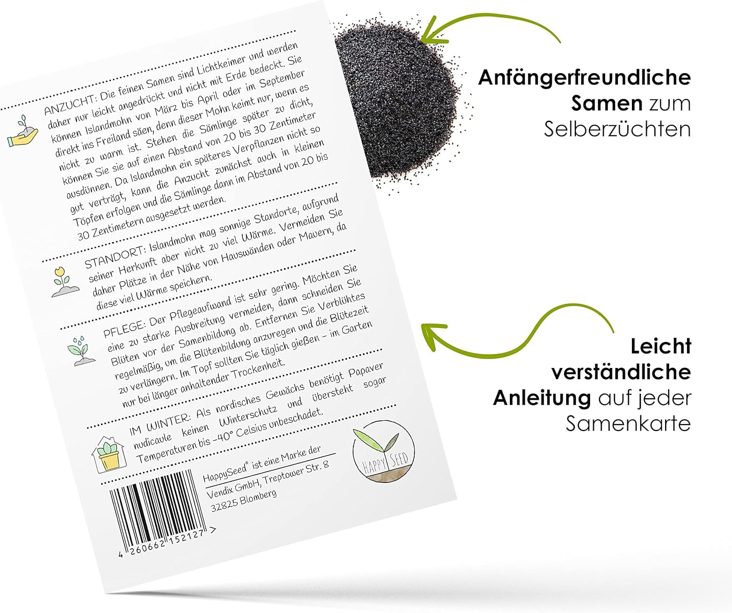 Mélange de graines de pavot d'Islande (Papaver nudicaule) - De magnifiques coquelicots à fleurs avec une longue période de floraison pour une prairie fleurie colorée (pavot d'Islande)