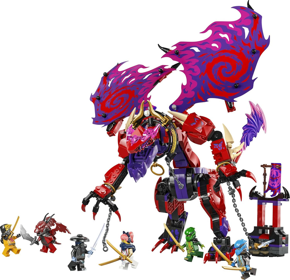 LEGO NINJAGO Chaosdrache Donnerzahn - Jeu avec 6 figurines Ninja - Jeu de rôle pour les jeunes et les filles à partir de 8 ans - Jeu pour la série TV Aufstieg der Drachen 71832