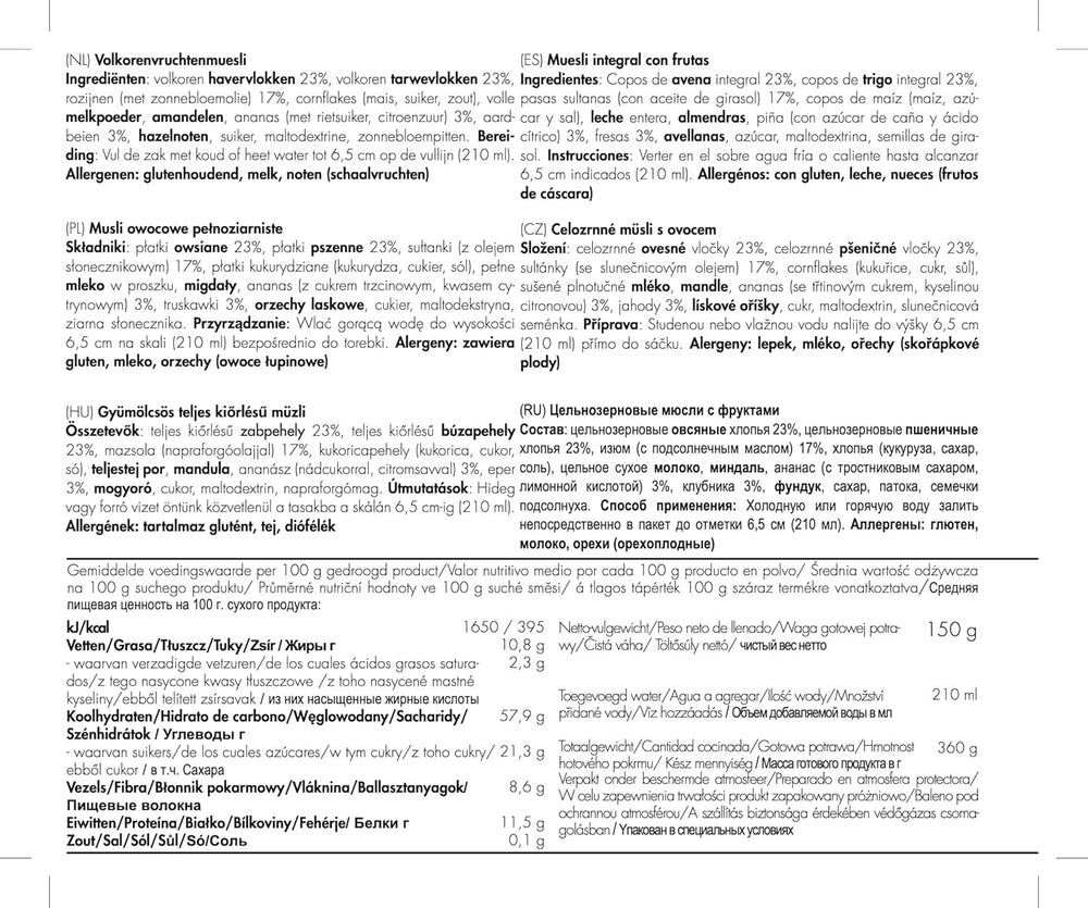 Trek'n Eat muesli aux fruits entiers