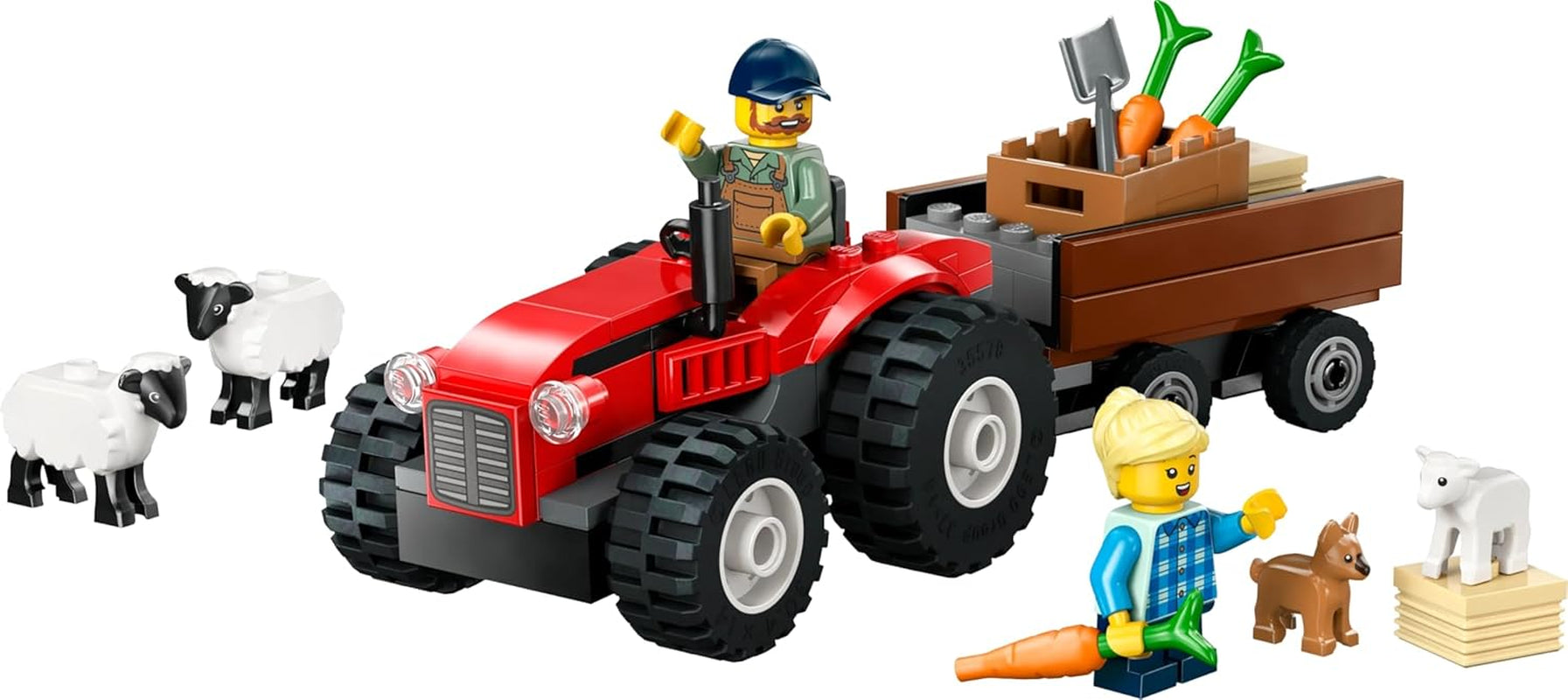 Tracteur LEGO City avec remorque - Jouet de ferme avec tracteur et figurines d'animaux - Ensembles de jeu Montessori pour garçons et filles à partir de 4 ans - Cadeau avec 2 figurines 60461 Jeux de construction Besuche den LEGO-Store