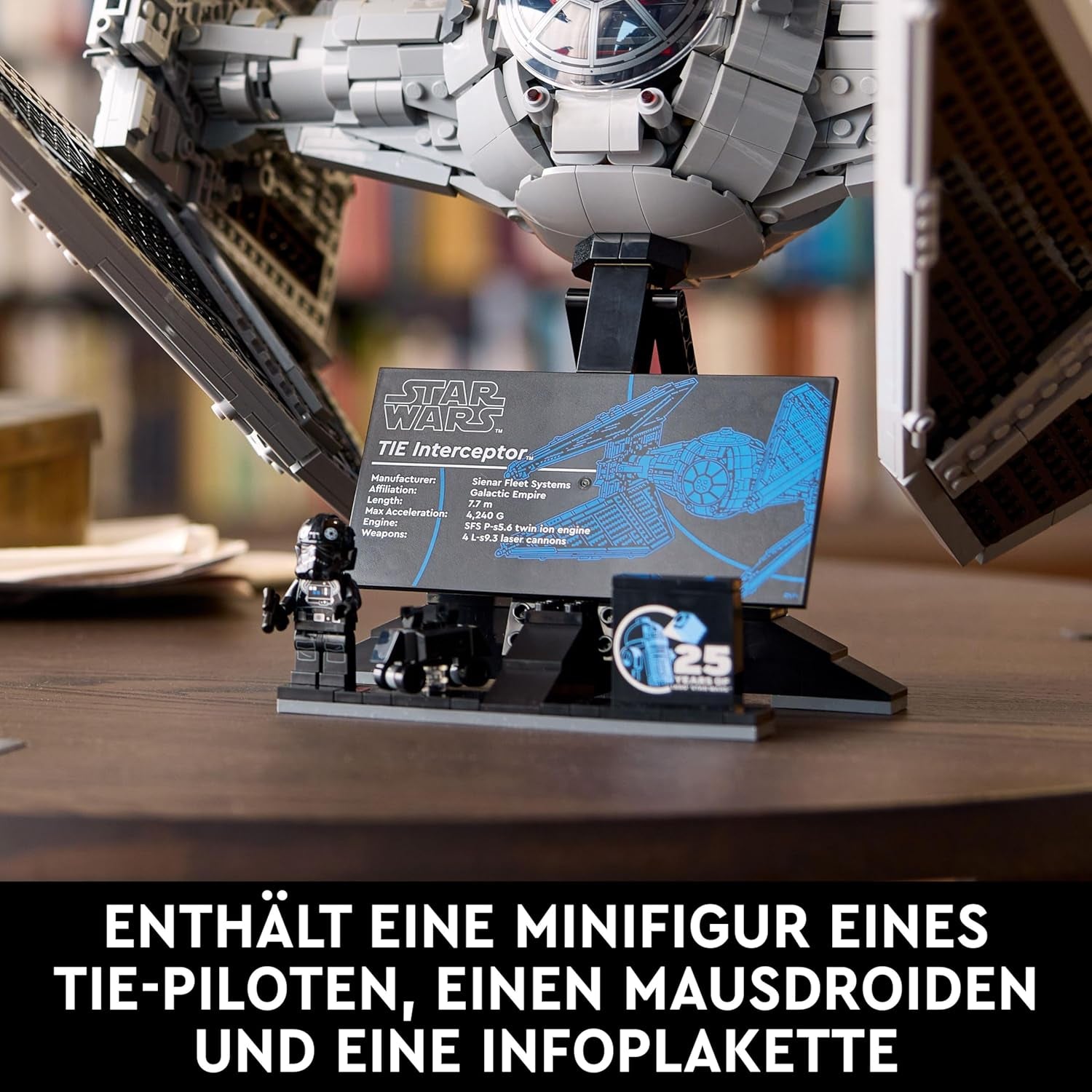 LEGO Star Wars TIE-Abfangjäger, ensemble créatif dans la série Ultimate Collector pour enfants, modèle d'un modèle de pierre de taille, cadeau pour les fans, ensemble de pièces, UCS-Set 75382