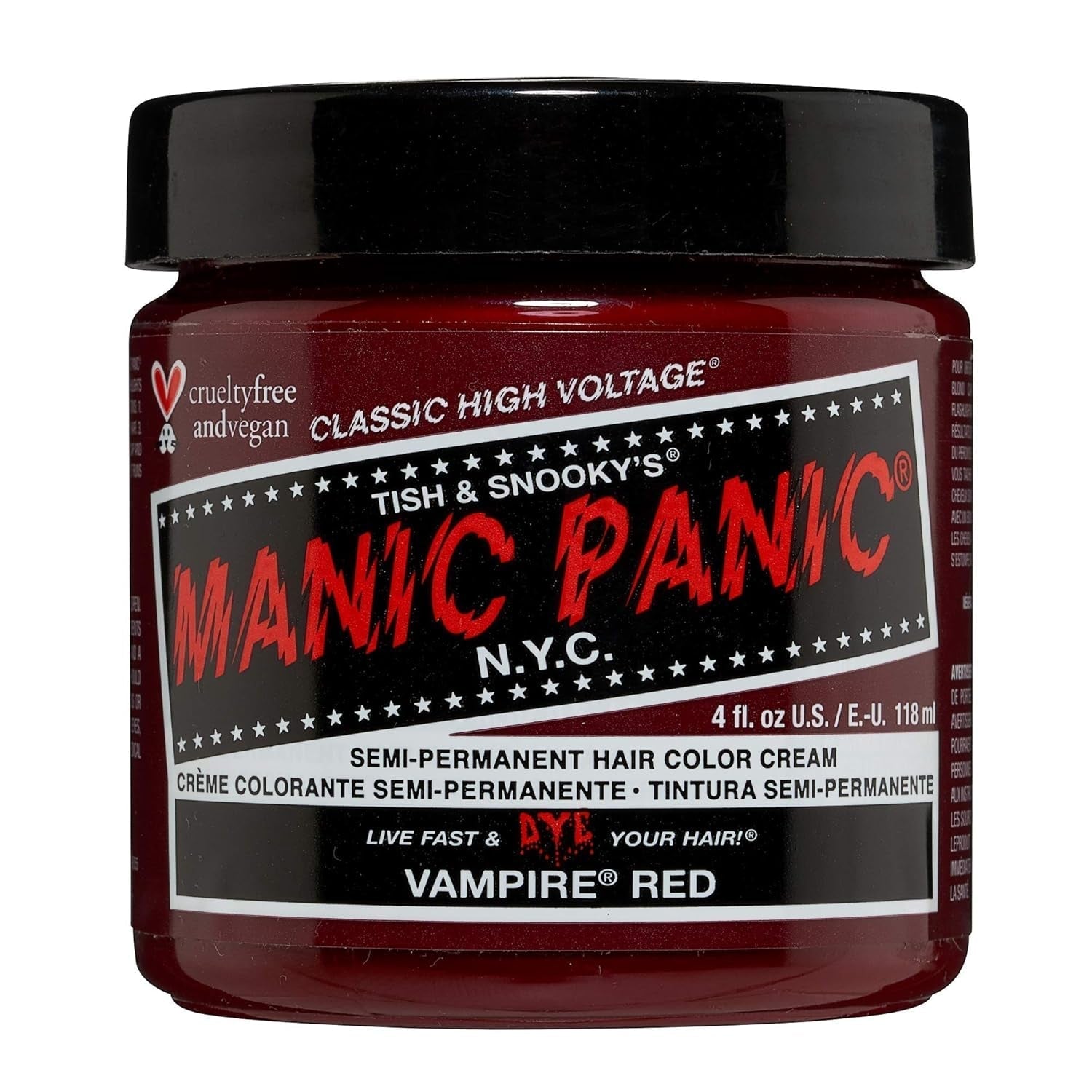 Manic Panic Electric Lizard Classic Cream, vegan, fără cruzime, vopsea de păr verde semipermanentă 118ml
