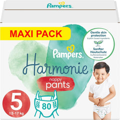 Couches PAMPERS Harmony Pants, taille 5, 80 couches (12-17 kg)