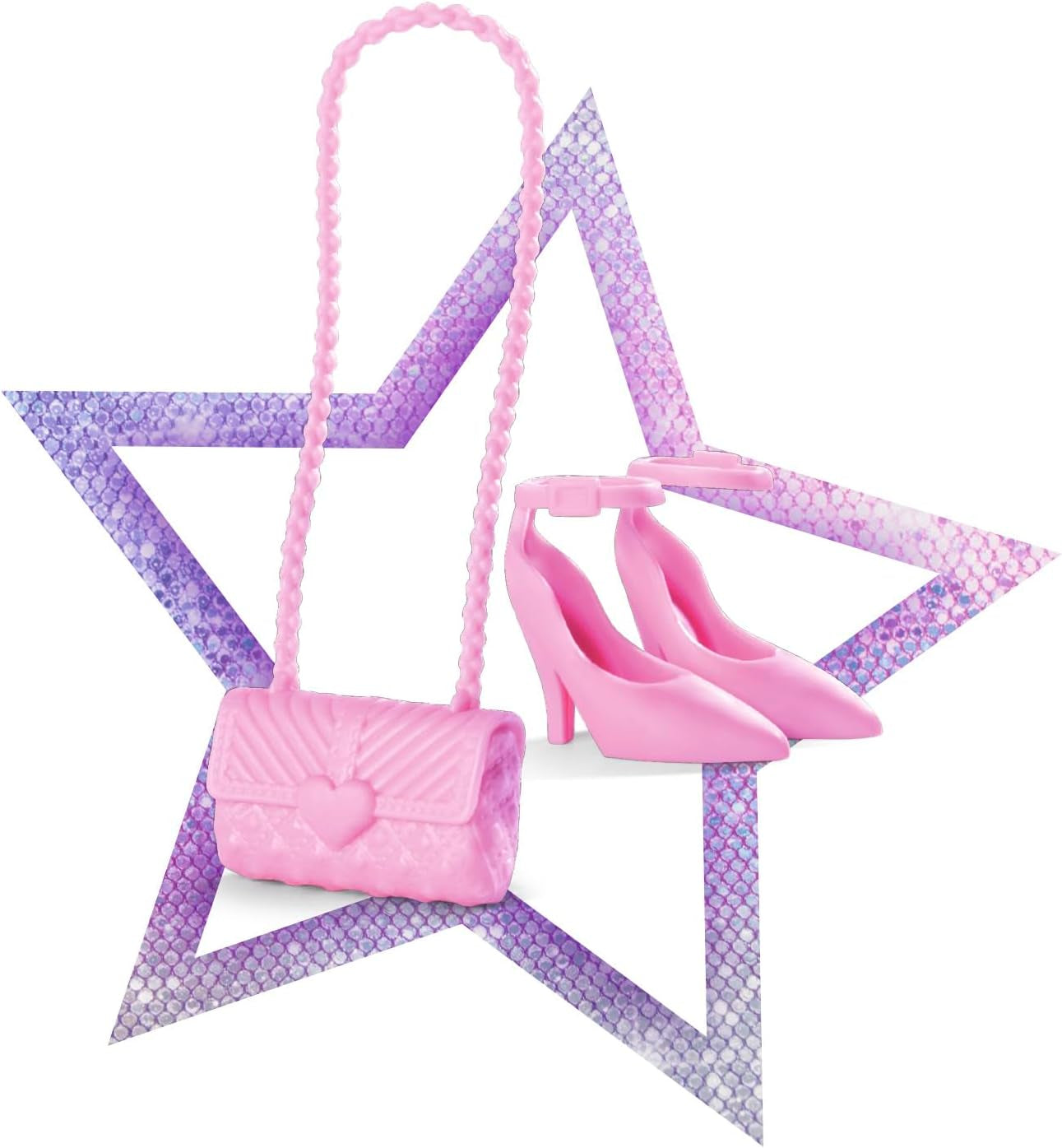 Simba Steffi Love Jeans & Glitter, 2-Fach Sortiert, est Wird nur EIN Artikel geliefert, Glittertop mit Jeans und Fashion Zubehör, for 29cm Ankleidepuppen, sans poupée, à partir de 3 ans