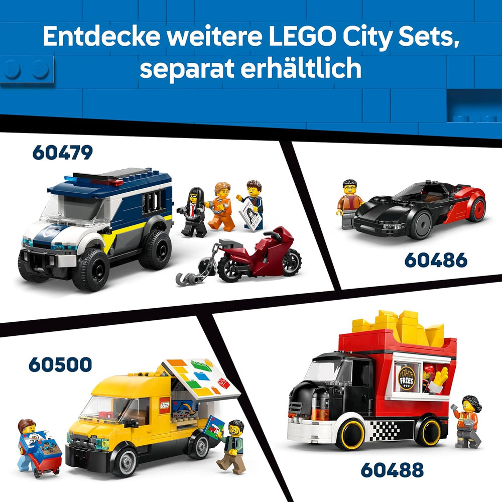 LEGO City Hot Rod - Jouet de voiture de course avec figurine de pilote et toit pliant - Ensemble de construction de motricité fine - Petite idée de cadeau d'anniversaire pour les garçons de 5 ans et plus - 60485