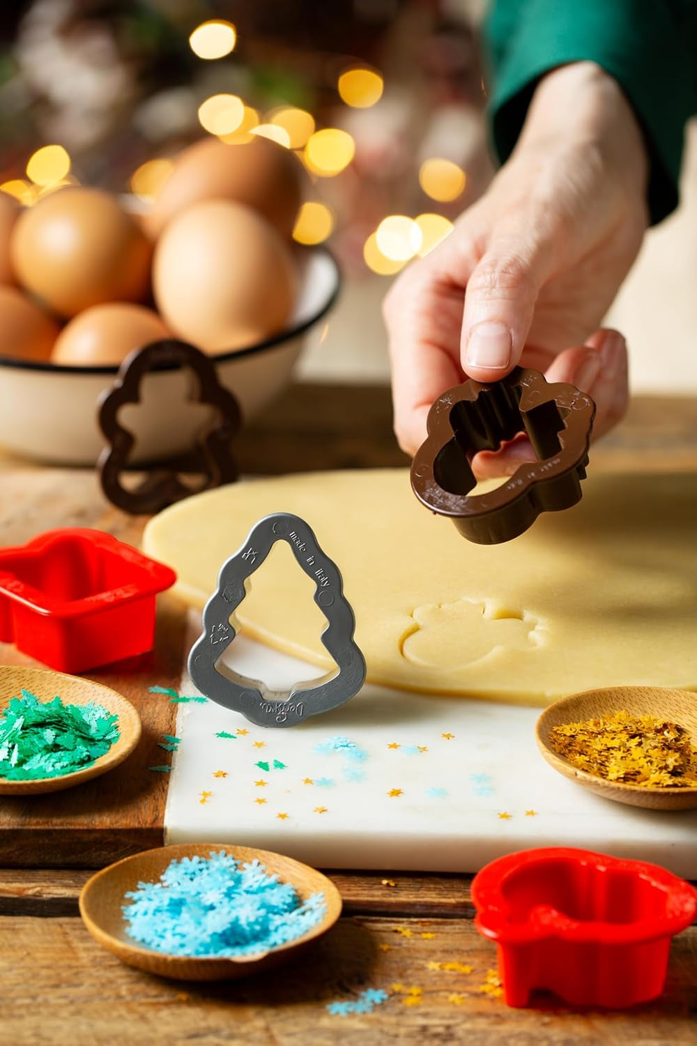 0255097 MINI DÉCORATEUR DE NOËL EN PLASTIQUE, 6 PIÈCES, Assorti