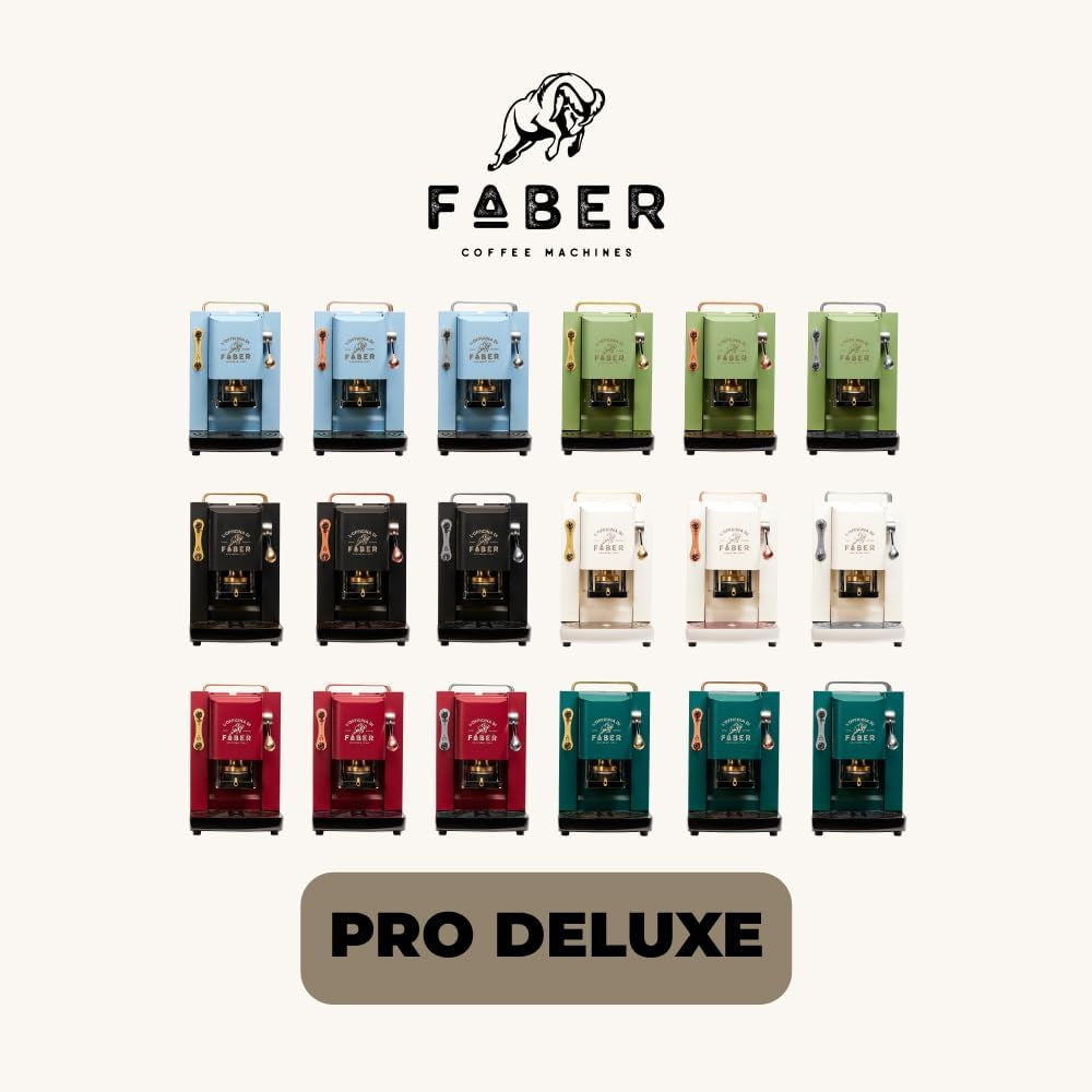 Machine à expresso Faber Pro Deluxe en laiton avec capsules en papier Ese 44 mm