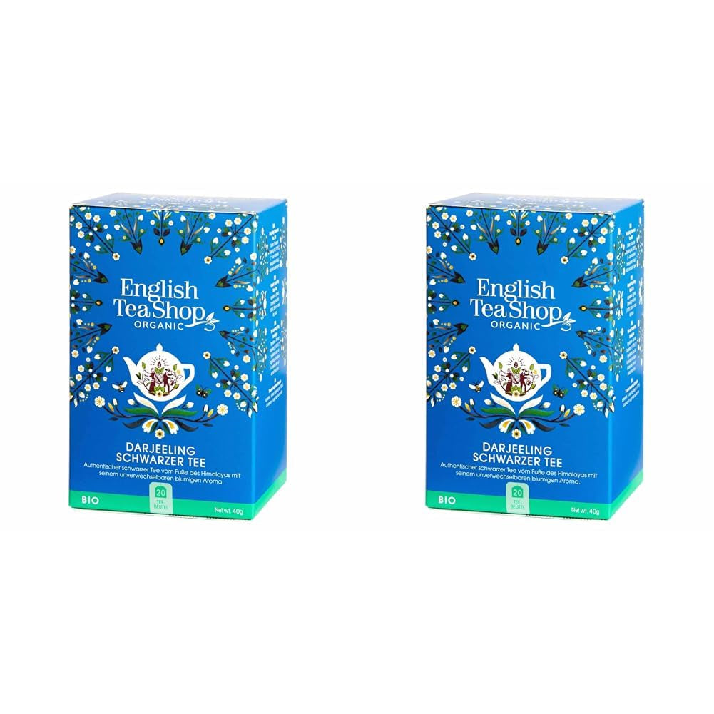 ETS - Thé noir Darjeeling, BIO, 20 sachets de thé (paquet de 2)