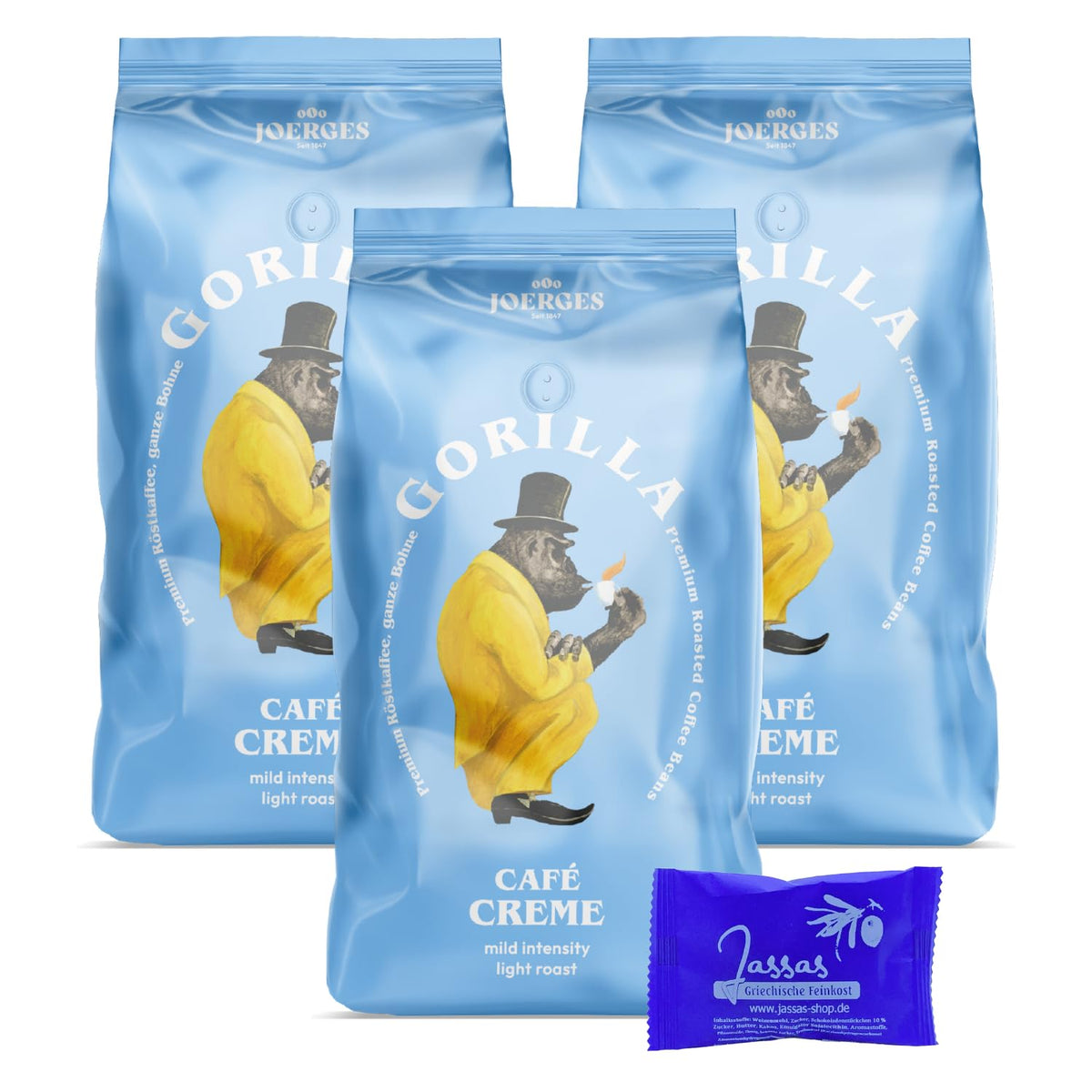 Crème au café Gorille 3x 1000g Joerges + Jassas Pâtisseries | Café Arabica Paquet de 3 1kg