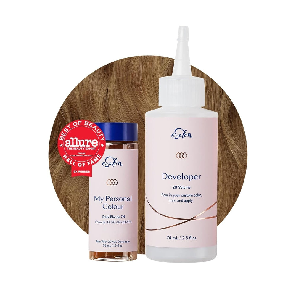 Ensemble de teintures capillaires permanentes, couverture 100 % des gris, coloration maison, 0 % d'ammoniaque, teintures capillaires multidimensionnelles, teintures capillaires professionnelles, Naty Shop, teinture capillaire blond foncé 7N