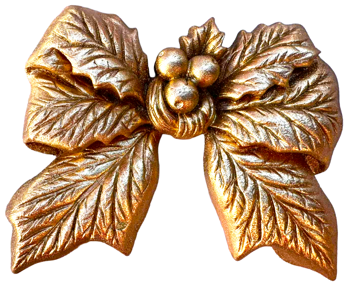 Délicate fleur de Noël comestible – 7,5 cm, dorée et sucrée