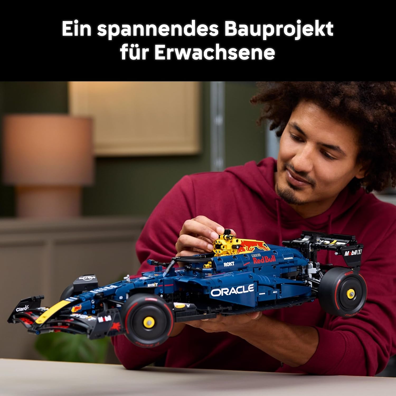 LEGO Technic Oracle Red Bull Racing RB20 F1 Rennauto Modell - Formel 1 Bauset zum Sammeln - V6-Motor, Getriebe, Lenkung & DRS in Maßstab 1:8 - Giftidee for Erwachsene & Teenager 42206