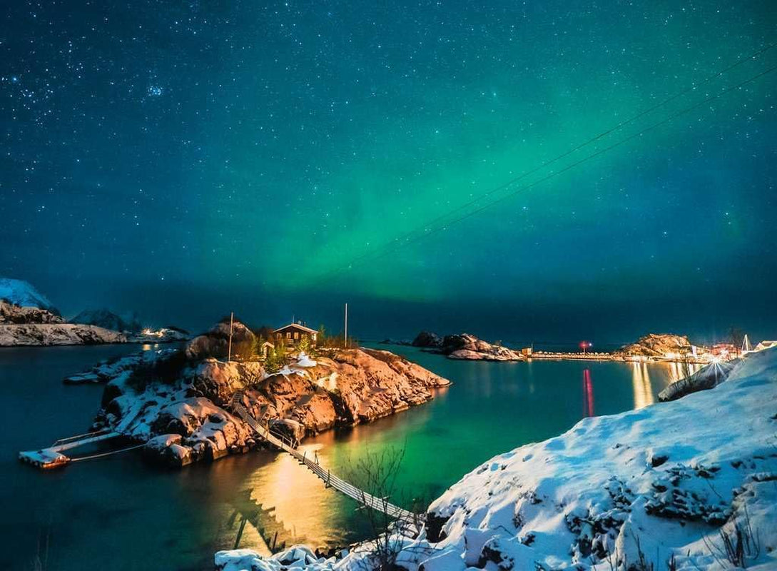 Ravensburger Puzzle 12000845, Locuri scandinave - Aurora boreală în Tromsø, Norvegia - puzzle jigsaw de 500 de piese pentru adulți și copii de 12 ani și peste Puzzle Naty Shop