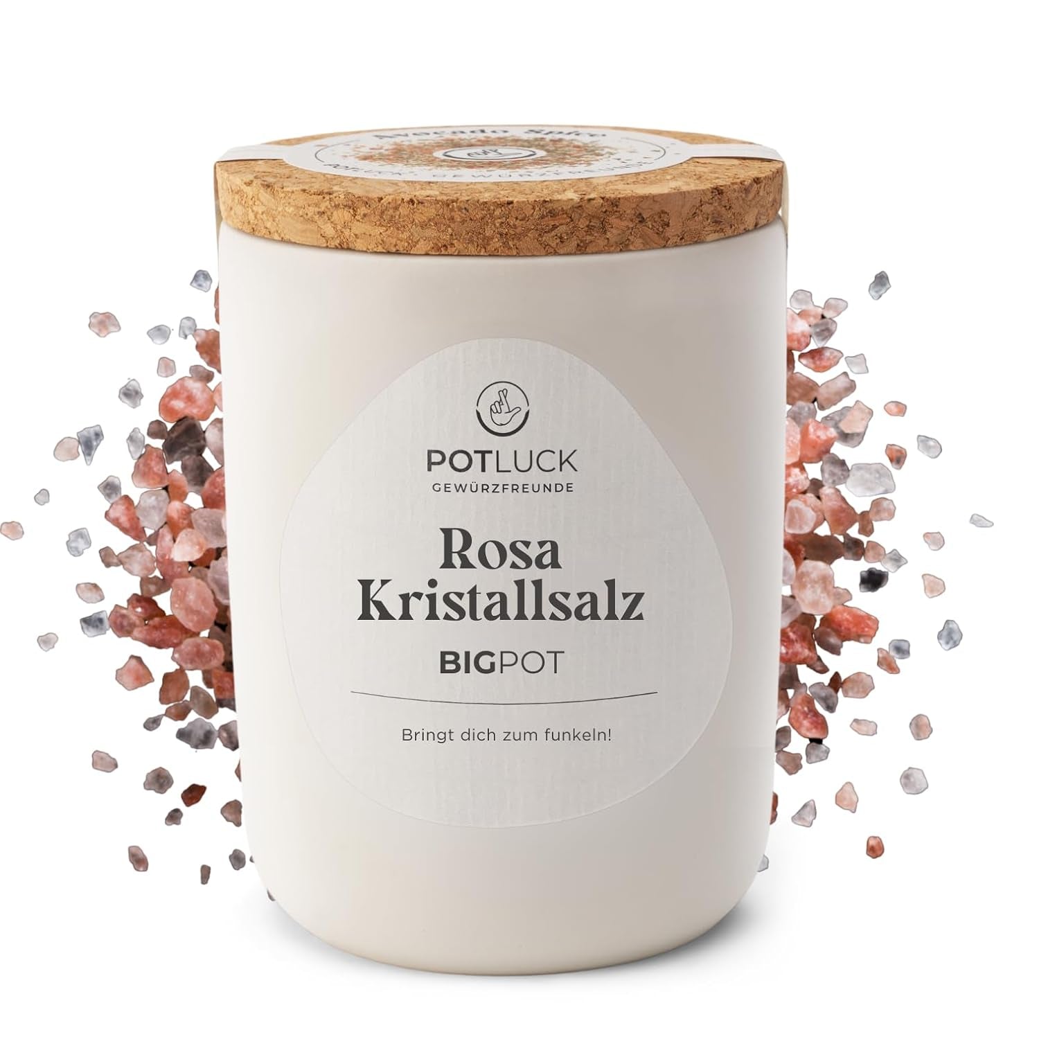 Repas-partage | Fleur de Sel handgeschöpft | Meersalz sur le dessus en céramique | 80g | Végétalien, sans gluten et avec des ingrédients naturels