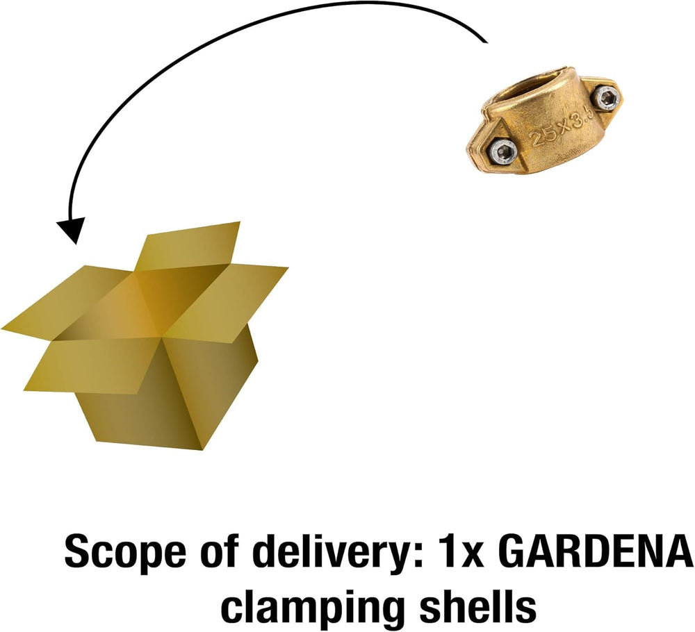 Cleme de furtun Gardena: Clemă de furtun din alamă pentru atașarea furtunurilor de aspirație sau de înaltă presiune, potrivite pentru furtunuri de 25 mm (1 inch) (7211-20)
