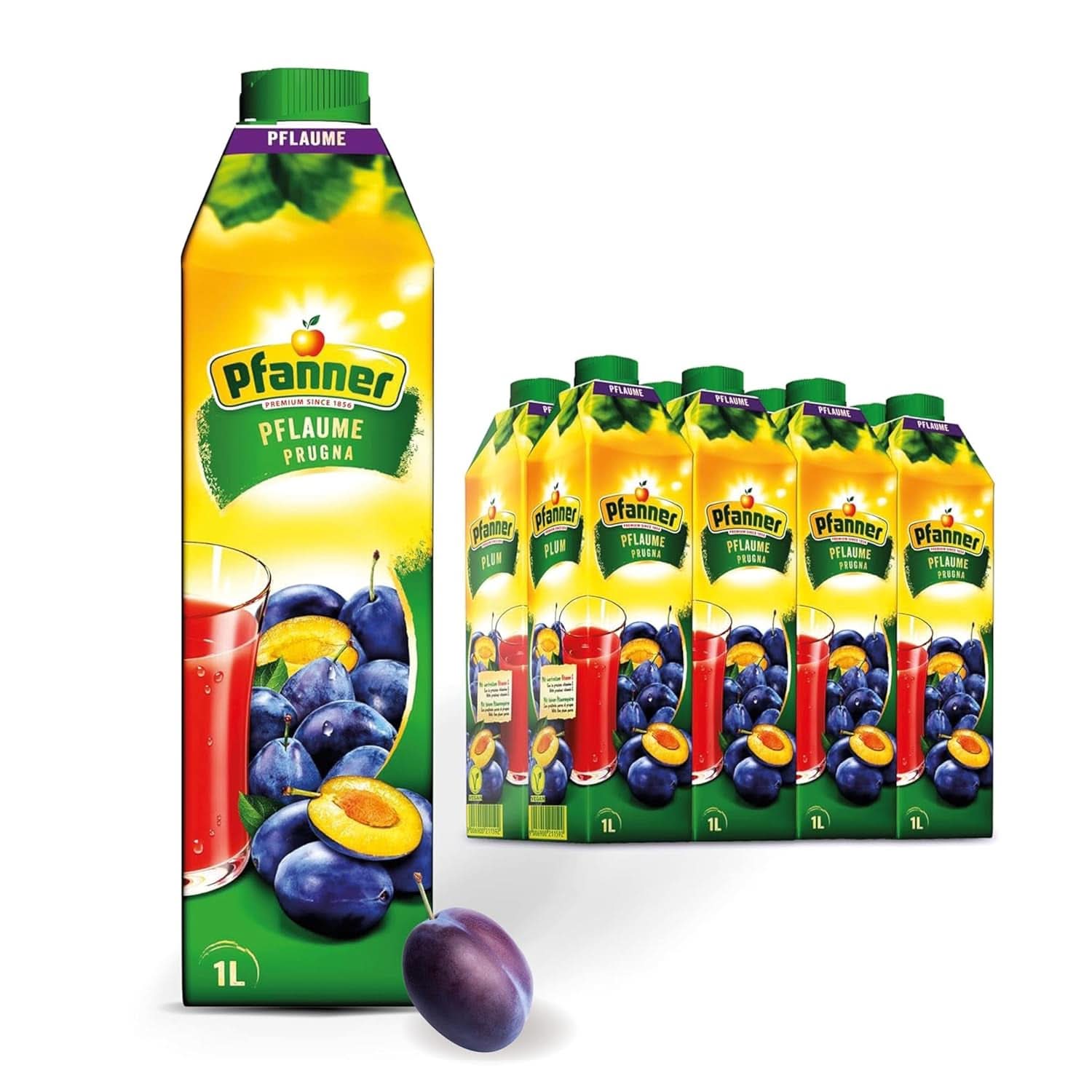 Pfanner Fraise Fruit Nectar (8 X 1 Litre) - 30% de Fruits - Naty Shop Prune Fraise Boisson