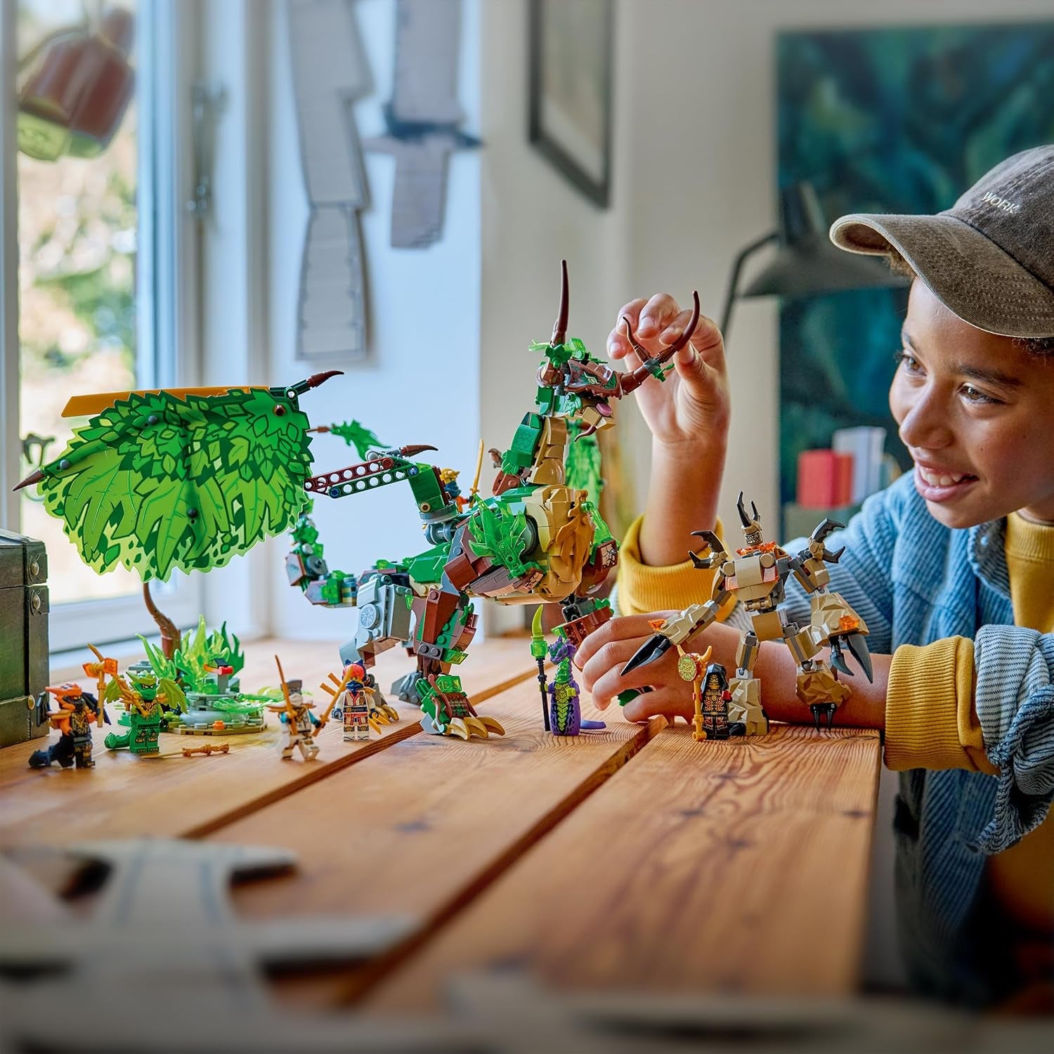 LEGO NINJAGO Le Drache des Lebens - Jeu de Ninja avec figurine Drachenfigur, Mini Monster Mech, 8 figurines et Schwertern - Créations créatives pour les jeunes et les filles à partir de 8 ans et les fans - 71859