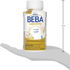BEBA Nestlé BEBA SUPREME 1 Préparation pour nourrissons : Biberons prêts à boire avec Oméga 3, 1 paquet (1 x 200 ml)