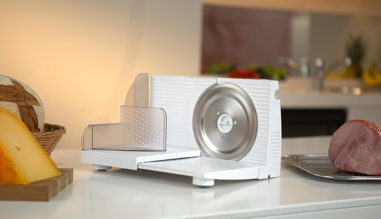 Trancheuse tout usage Emerio "Made in EU" MS-125000, lame en acier inoxydable fabriquée en Allemagne, réglable 0-17 mm, 100 W Broyeurs et trancheurs Naty Shop