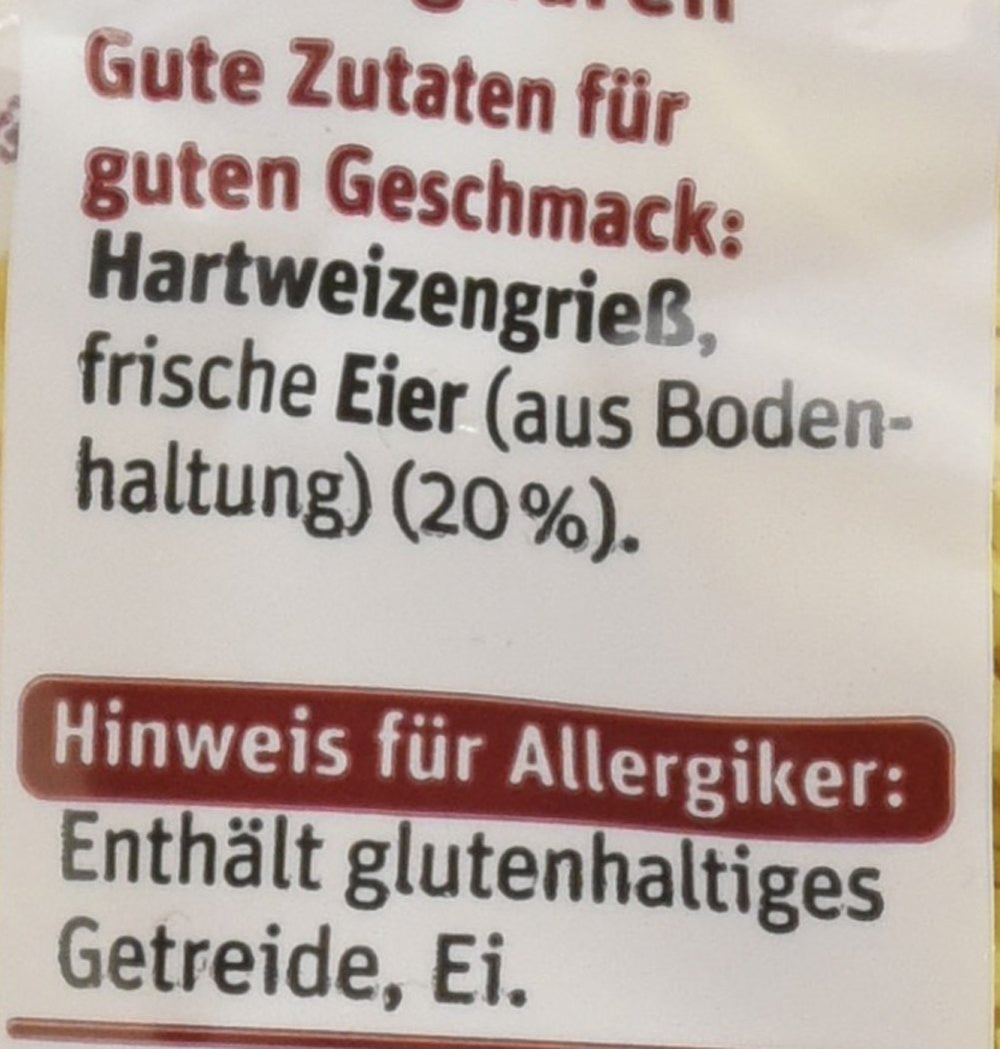 tegut... Nouilles aux Oeufs Paquet de 6 (6 x 250g)