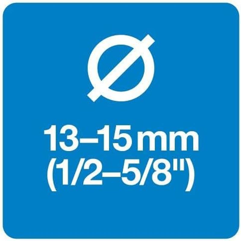 Set furtun de apă Fiskars pentru roată hidraulică, cu 2 conectori furtun și conector robinet, dimensiune universală, nivel de rigiditate torsională 4 (din 5), 1,8 m, Ø1,3-1,5 cm (1/2-5/8"), negru/portocaliu/albastru, 1057621