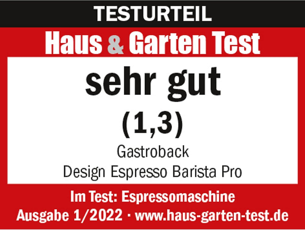 Machine à expresso GASTROBACK avec moulin comprenant pot à lait, presse-agrumes et porte-filtre en acier inoxydable - Machine à expresso Barista avec mousseur à lait - Machine à expresso avec 30 réglages de mouture