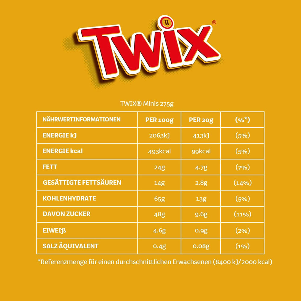 Mini paquet de chocolat mélangé en vrac, 20 mini collations au chocolat (Mars, Snickers, Bounty, Twix, Milky Way), comme bonbons, cadeau de chocolat, boîte de bonbons, 400 g