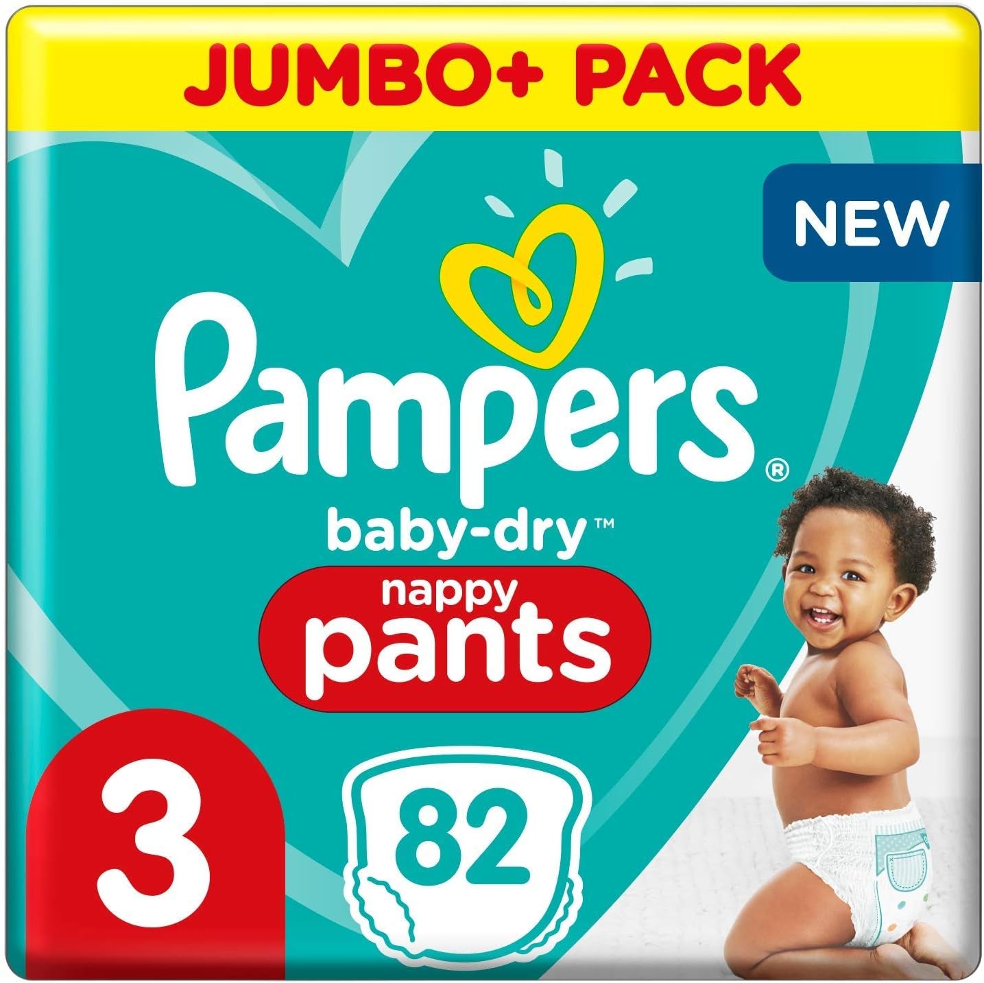 Couches Pampers 81657566 Pantalon Baby-Dry, blanc