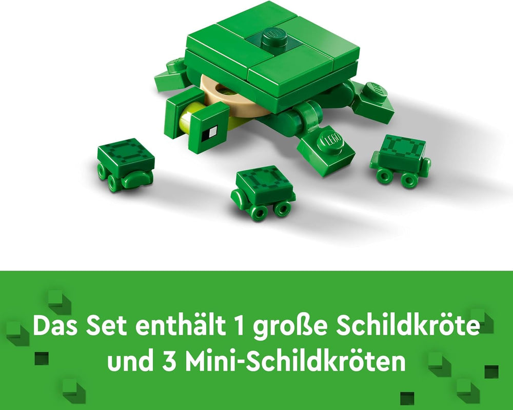 LEGO Minecraft The Turtle Beach House Maison de jouets avec accessoires pour filles et garçons à partir de 8 ans, ensemble avec animaux et personnages du jeu vidéo, cadeau pour les joueurs 21254 Jeux de construction Besuche den LEGO-Store