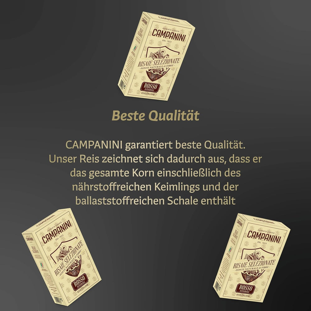RISO ROSSO INTEGRALE Riz rouge aux grains entiers RISERA CAMPANINI 500g d'Italie