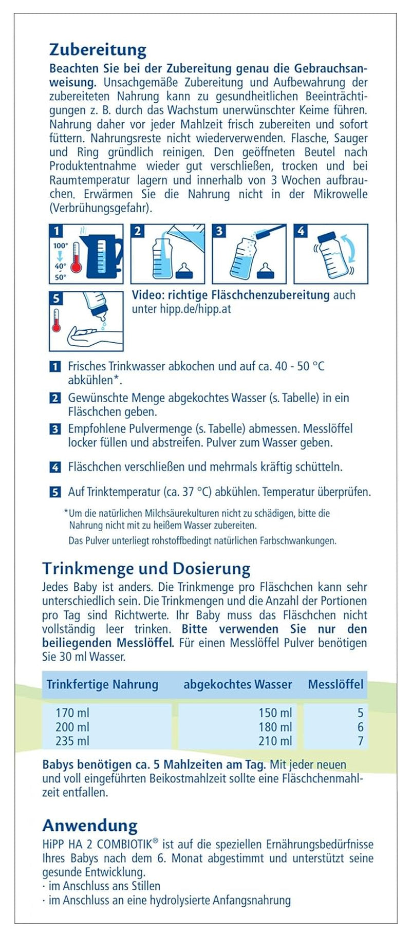 HiPP HA 2 Combiotik (4 x 600g) - Formule de suite après 6 mois, avec cultures naturelles d'acide lactique, fibres alimentaires précieuses (GOS), oméga-3, protéines hydrolysées pour un système immunitaire sensible