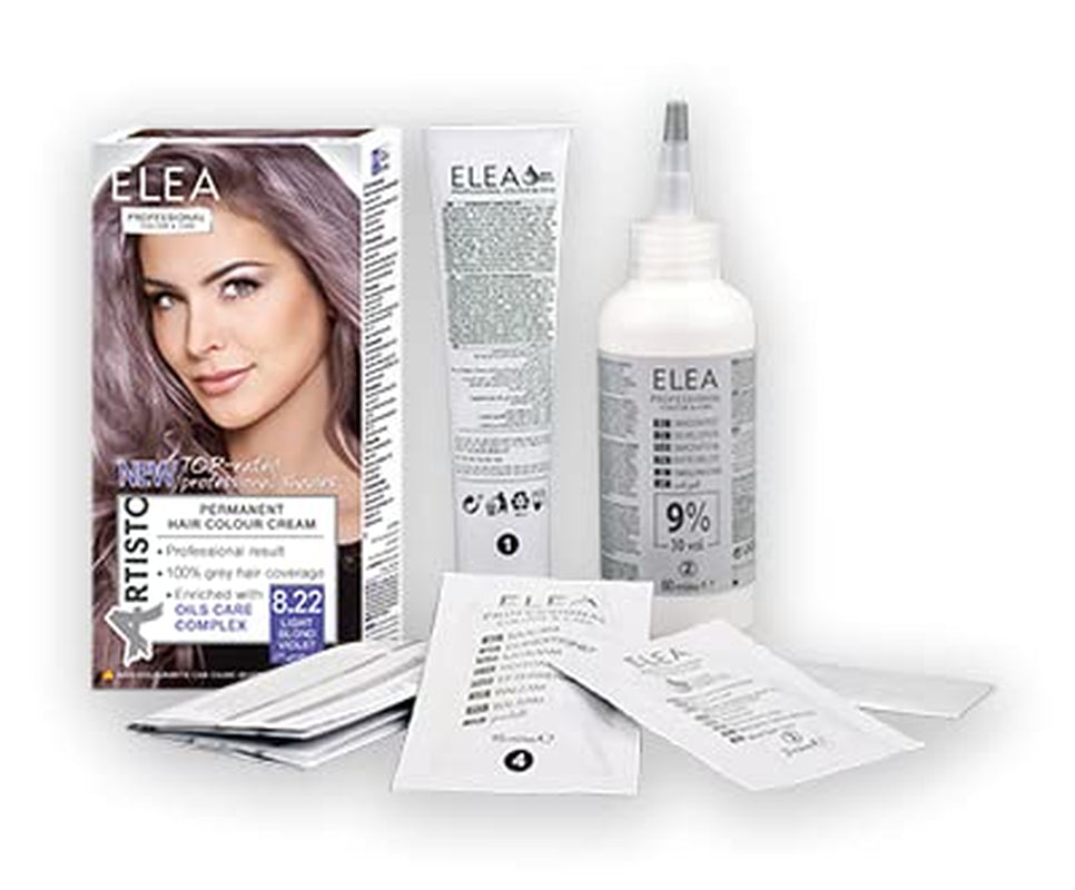 Color & Care Coloration permanente 120 ml, résultat professionnel, couvrant les cheveux gris, enrichie en complexes de soins huileux - Coloration longue durée (10.1 Blond cendré super clair) Teinture cheveux Naty Shop