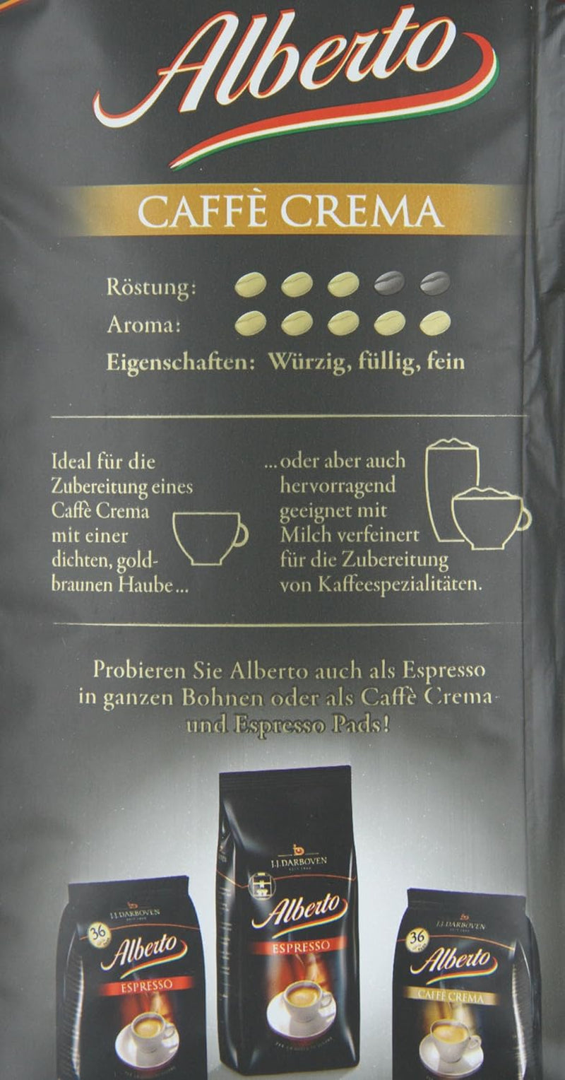Café en grains Darboven Alberto Crema, 1 kg - de plus de goût
