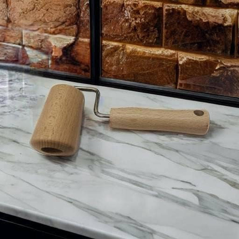 Fackelmann rouleau à pâtisserie, bois, 17 x 6,5 x 4 cm, marron