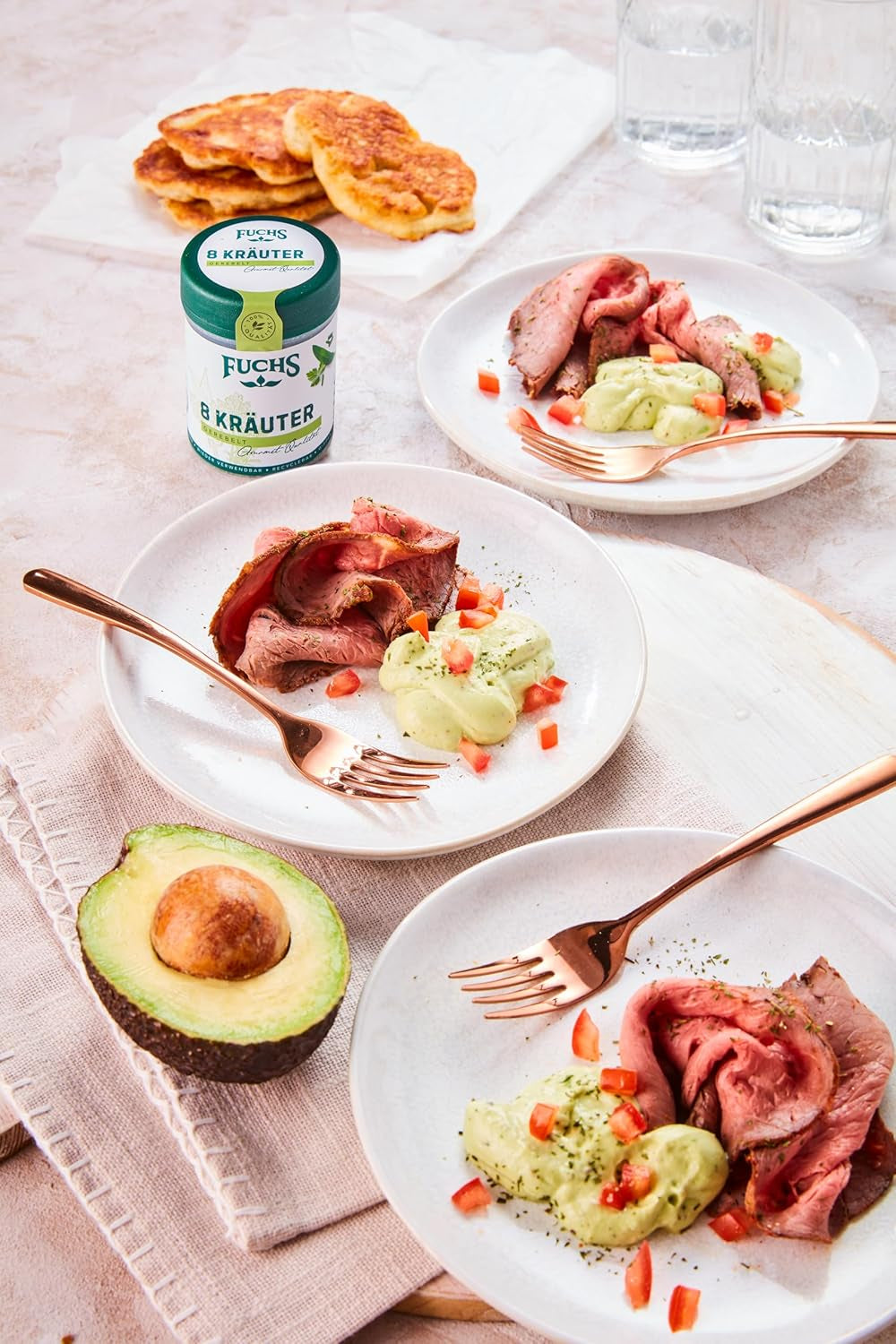 Fuchs Gewürze - 8 Kräuter gerebelt - Kräutermischung für Marinaden, Fischgerichte oder Kräuter-Frischkäse - ingrédients naturels - 25 g en dose variable, recyclable