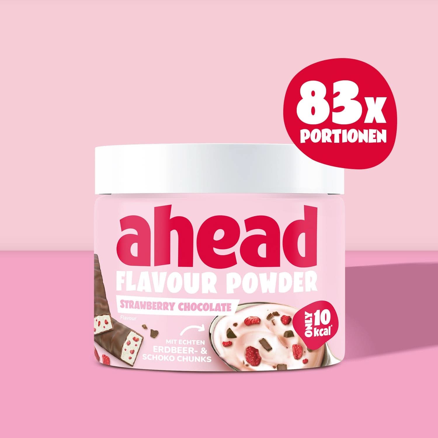 Ahead Flavor Powder, Fraise Chocolat 250 grammes, 83 portions Arômes Naty Shop