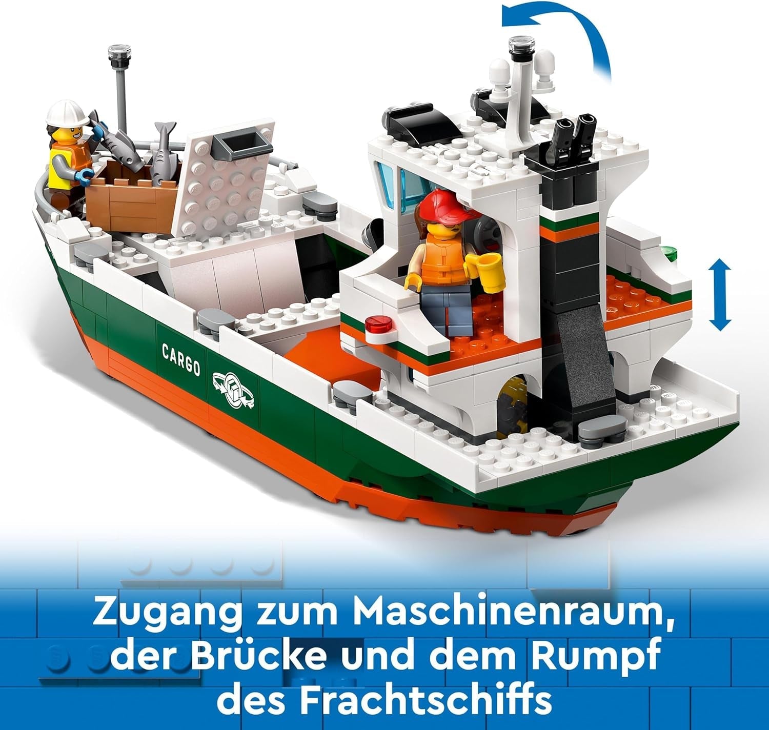 Port LEGO City avec cargo, jouet de construction pour garçons et filles à partir de 8 ans, idée cadeau pour enfants, grue à conteneurs, bateau jouet et 8 figurines 60422 Jeux de construction Besuche den LEGO-Store