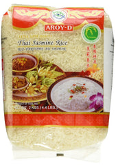 Riz parfumé Aroy-D, 100% riz à grains longs, 1 paquet (1 x 2 kg)