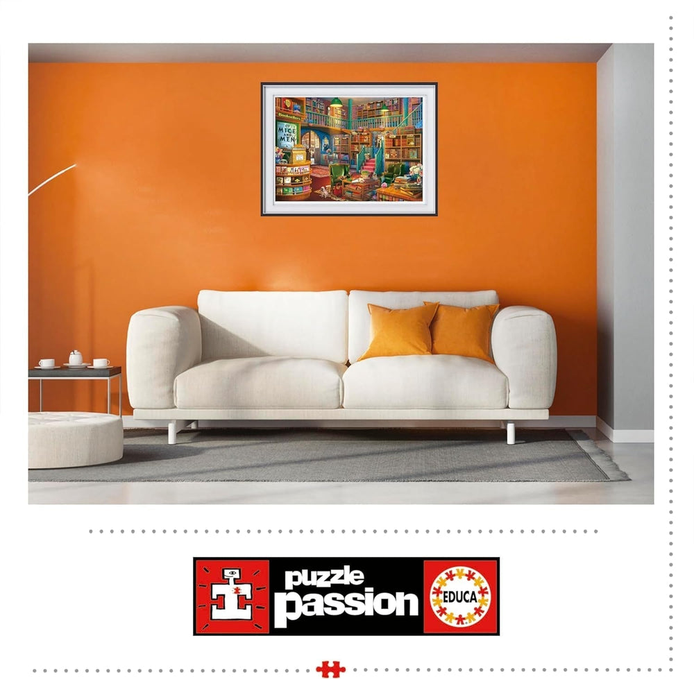 Educa - Puzzle de 1000 pièces pour adultes | Bibliothèque. Dimensions : 68 X 48 cm. Comprend de la colle pour puzzle Fixpuzzle. Depuis 14 ans (19925) Puzzle Naty Shop