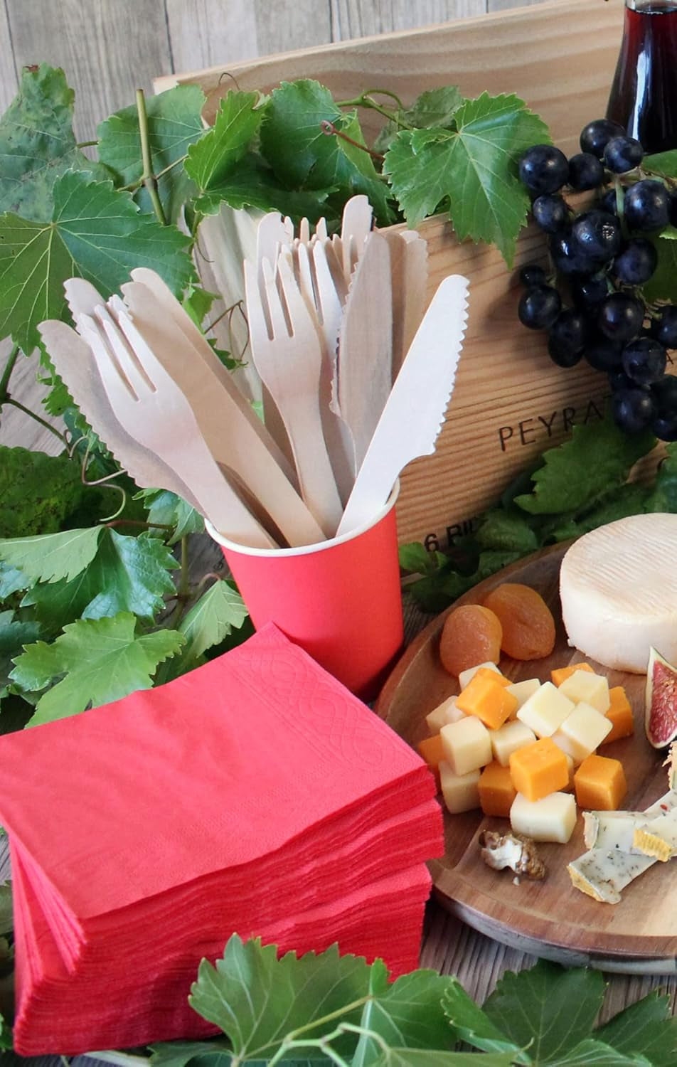 50 șervețele, din vată, 33 X 33 Cm, 2 straturi, FSC roșu, celuloză, 33 X 33 Cm (pachet de 3)