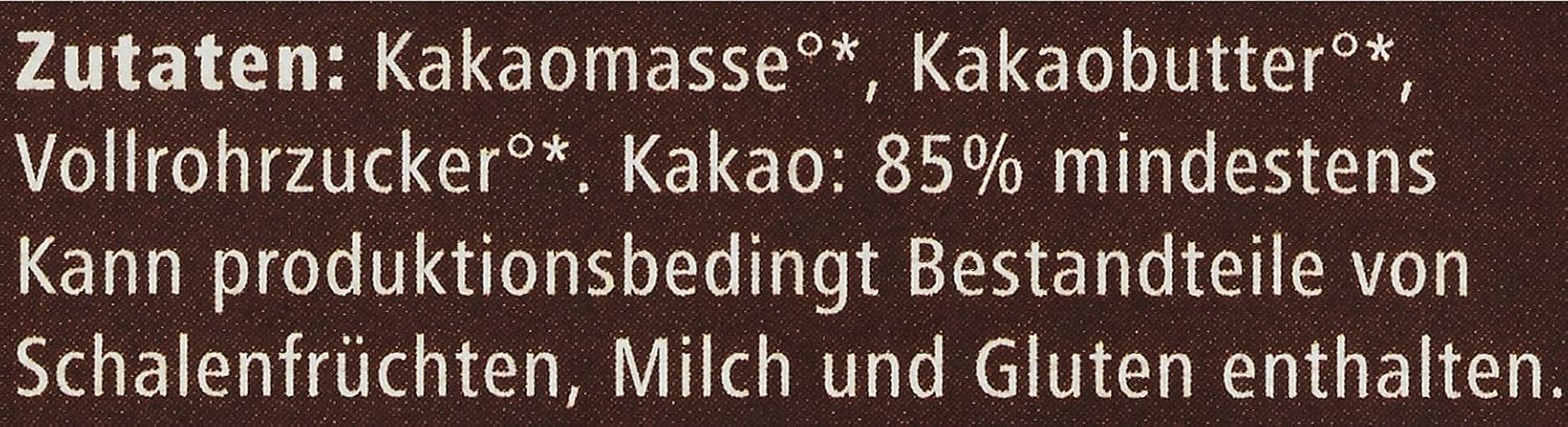 Grand Noir amer bio, 85%, 100g