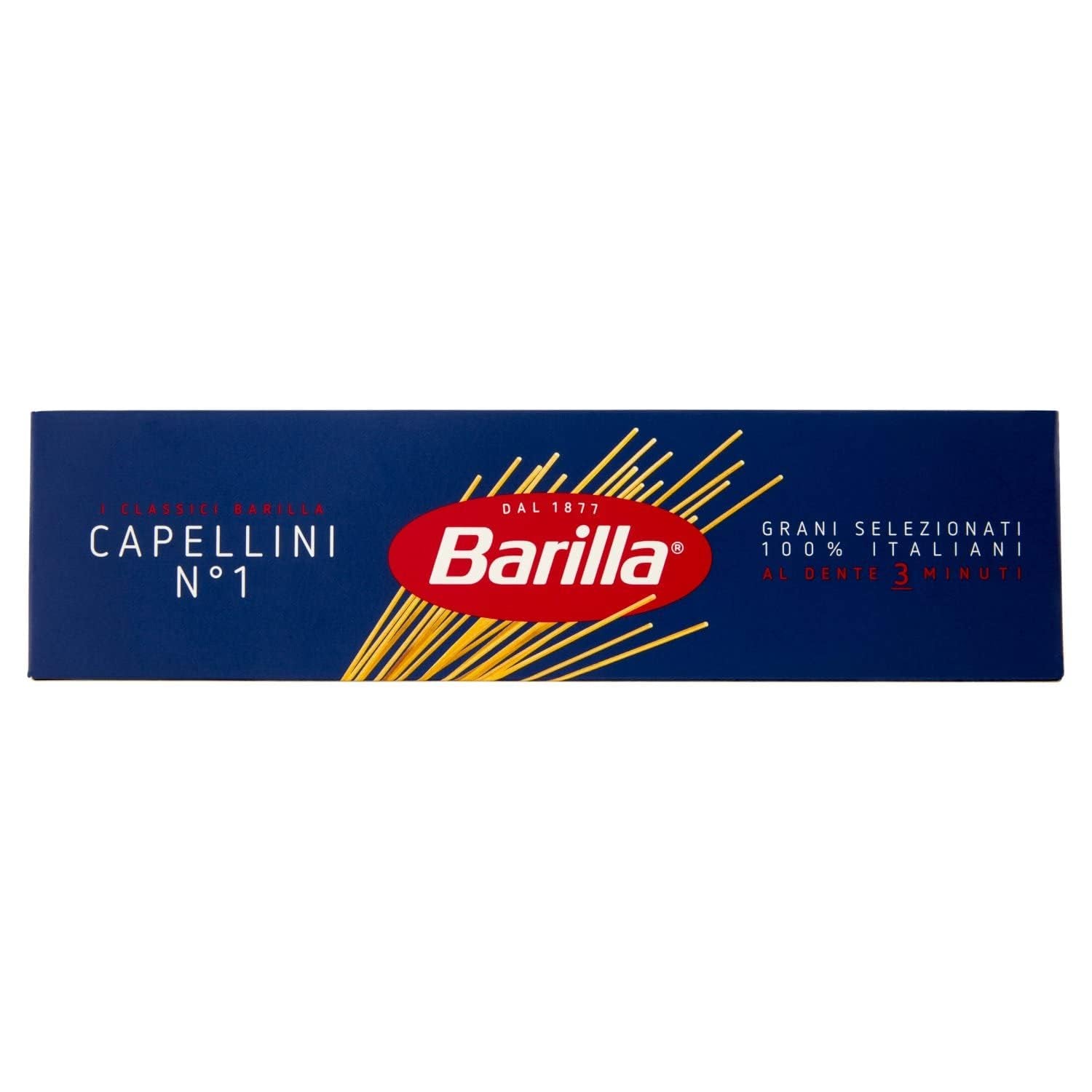 Pâtes Barilla Classique Capellini Nr. 1, à base de blé dur de haute qualité, toujours al dente, 500g