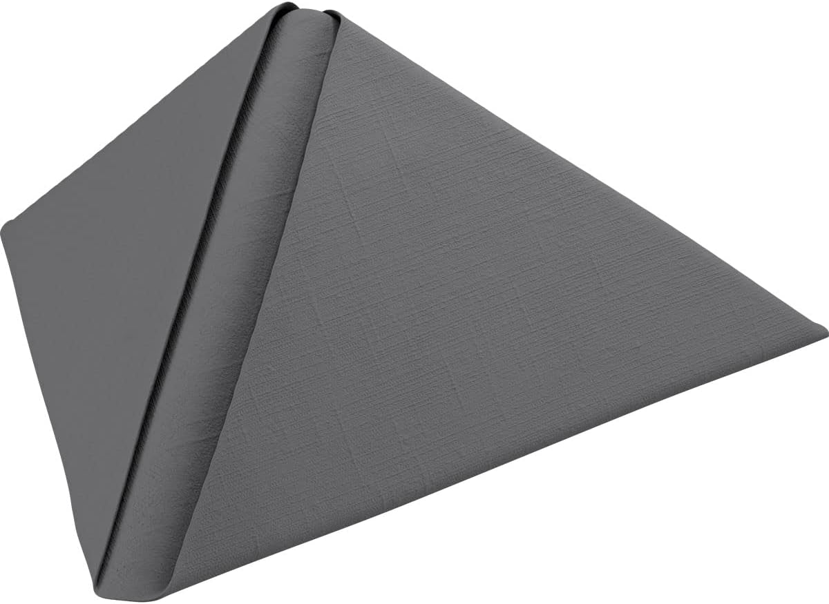 Serviettes lisses Gris Granit 40 X 40 Cm 45 pièces