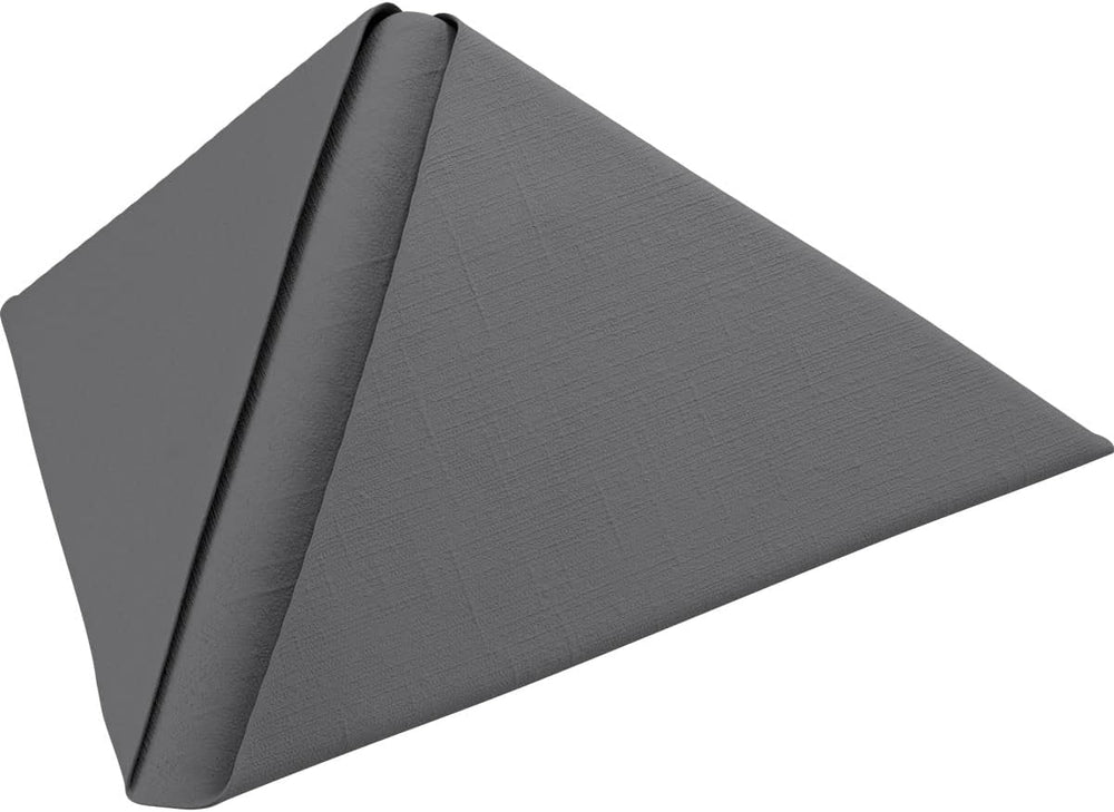 Serviettes lisses Gris Granit 40 X 40 Cm 45 pièces