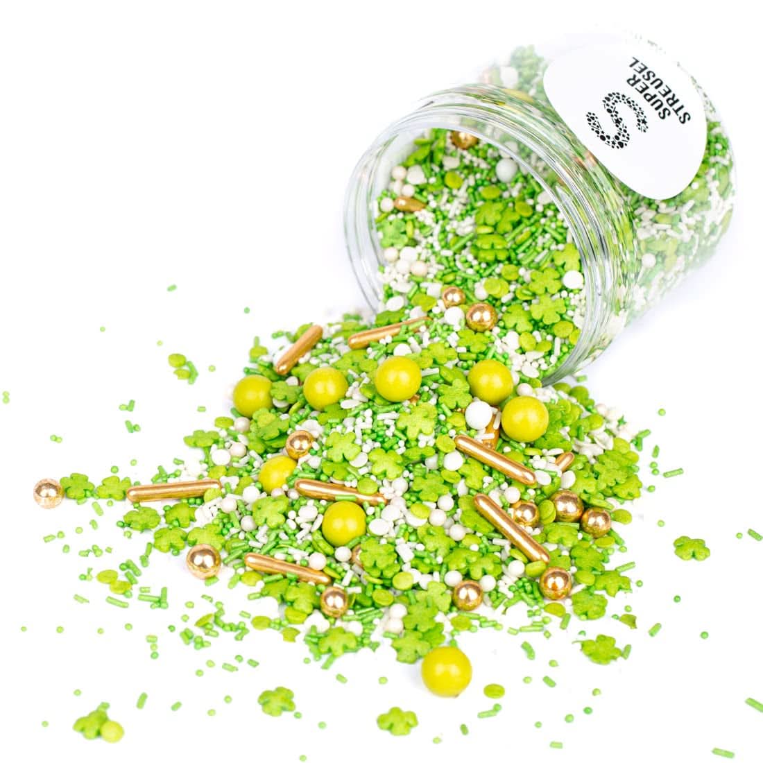 Super Streusel, Lucky Charms, Sprinkles de sucre vert, 90 grammes Sprinkles Naty Shop 90 grammes