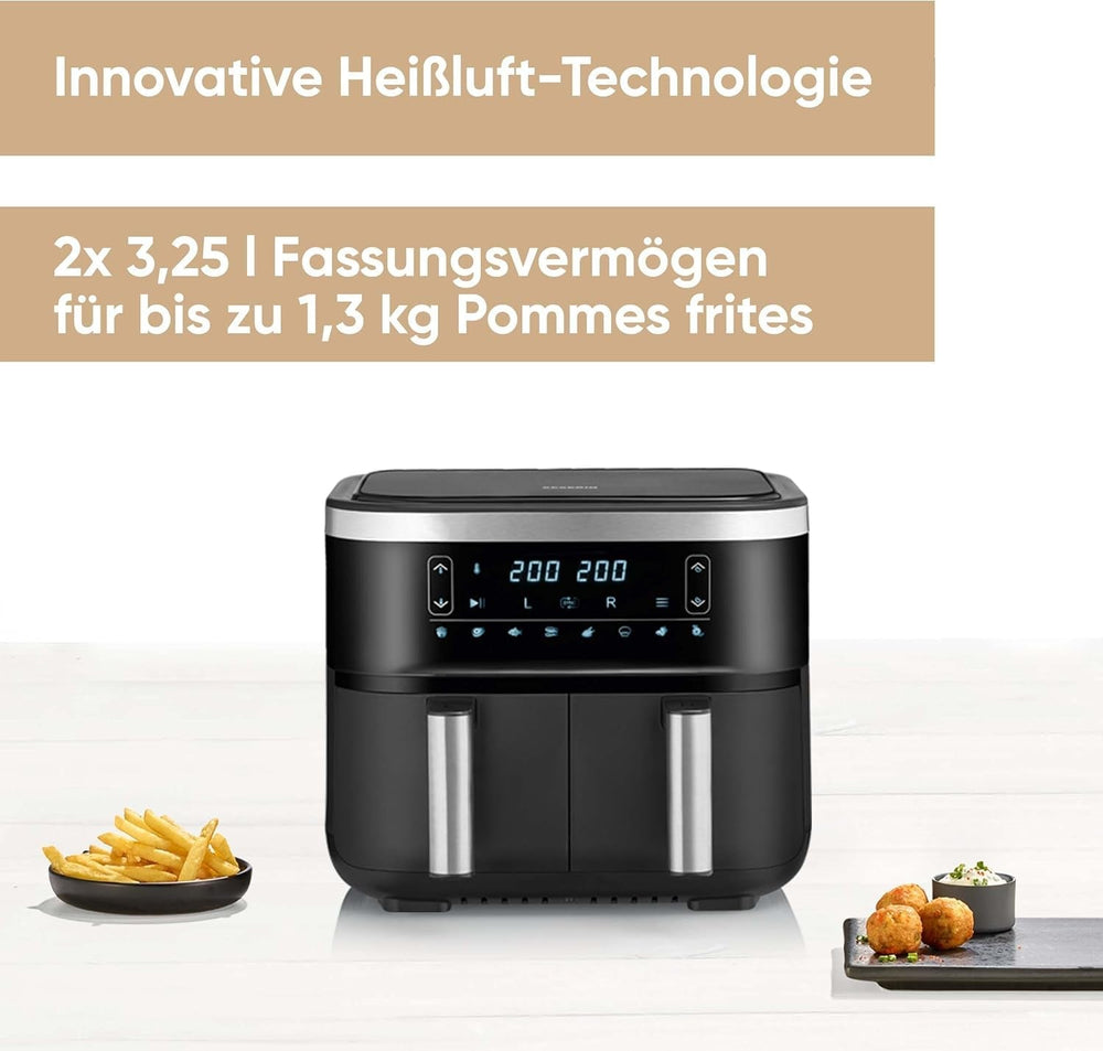 SEVERIN Friteuse double air chaud avec chambre de cuisson 2 X 3,8 L, 8 programmes automatiques Électroménager Naty Shop