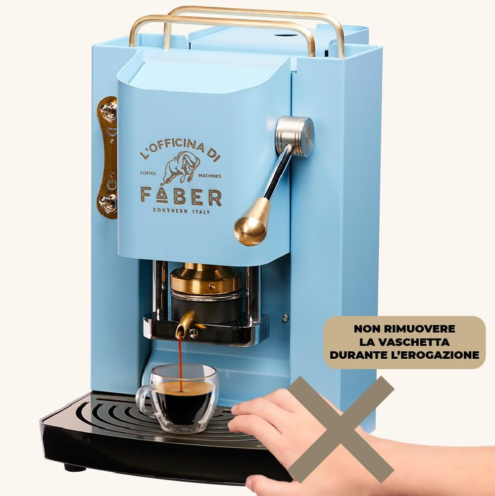 Machine à expresso Faber Pro Deluxe en laiton avec capsules en papier Ese 44 mm