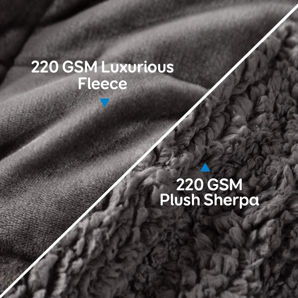 Couverture lestée Cottonblue 6,8 kg Couverture lestée Sherpa en flanelle à poils longs Queen Size pour adultes Couvertures lestées confortables pour calmer et détendre Couettes lourdes 152,4 x 203,2 Naty Shop Quilts & Quilts