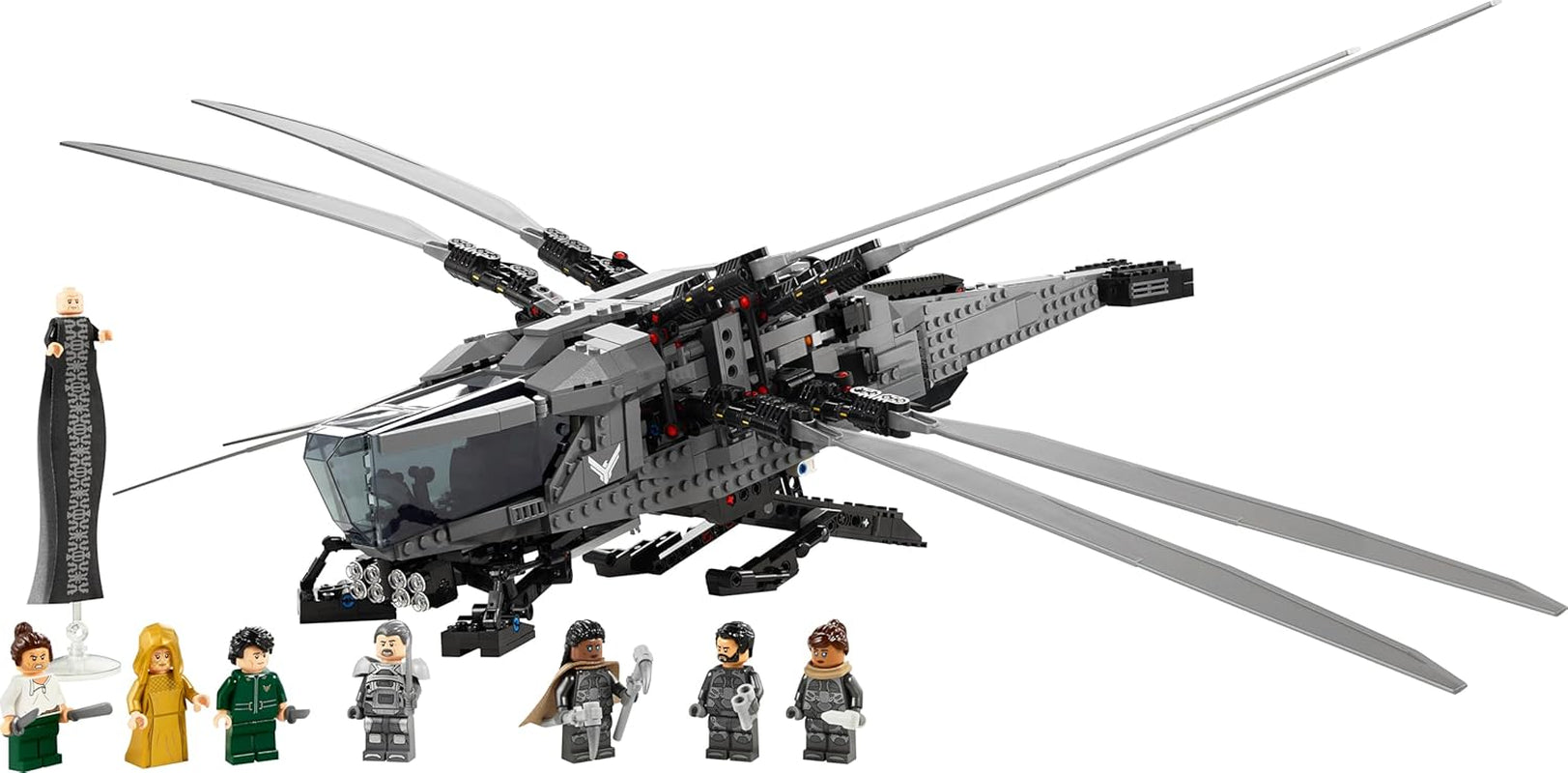 LEGO 10327 Icons Dune Atreides Royal Ornithopter, Set zum Sammeln für Erwachsene, Film-Geschenk für Männer, Frauen und Fans, Modell-Flugzeug mit 8 Figuren, darunter Paul Atreides und Baron Harkonnen