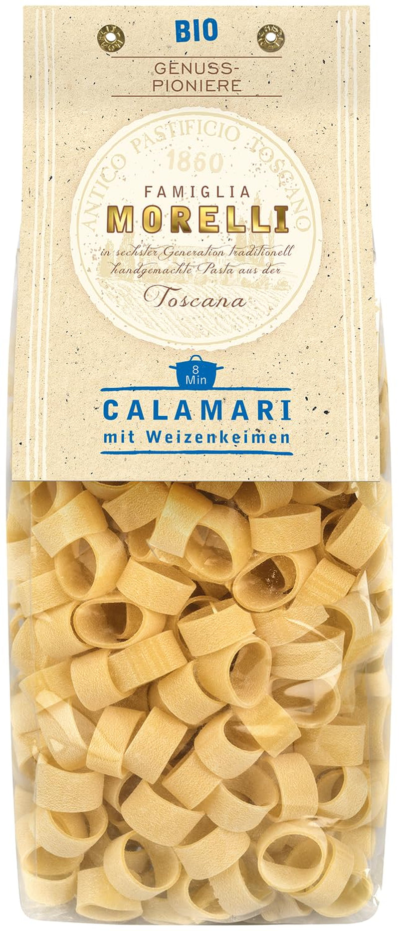 BioGourmet Pappardelle au Germe de Blé – Pâtes larges biologiques pour ragoûts et sauces – avec nutriments supplémentaires | 500 g Bio et Vegan
